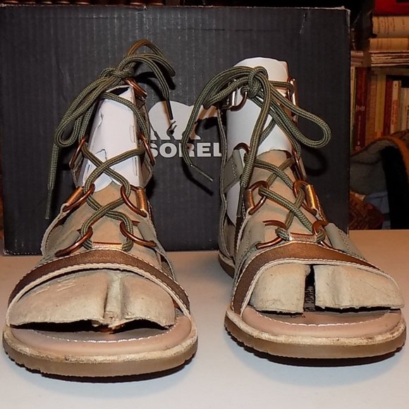 Sorel Ella lace up Sage leather EU39 US8 - Picture 10 of 13